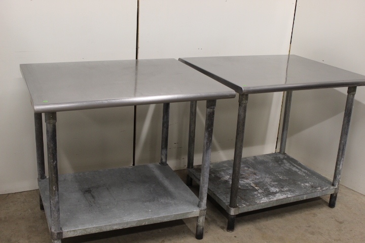 lot 56 image: Stainless Steel work tables