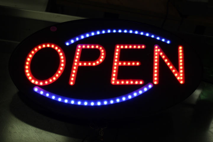 lot 106 image: OPEN sign