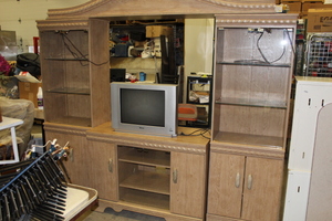 lot 24A image: 4 Piece wall unit w TV