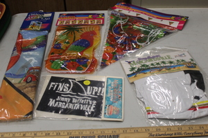 lot 86 image: Banner  Parrot Art Flag  Window Sticker  Margaritaville Inflatable Seaplane Lot