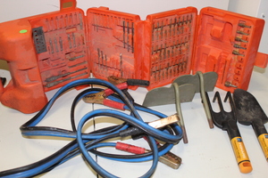 lot 91 image: Jumper Cables & Screw Bit Lot