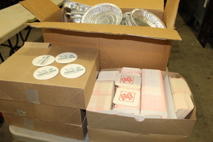 lot 108 image: Coasters and pie pans LOT