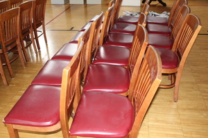 lot 27 image: Wooden Restaurant Style Chairs