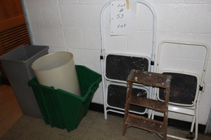 lot 53 image: Ladder and Can Lot
