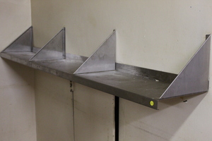lot 56 image: Stainless Steel Metal Wall Shelf