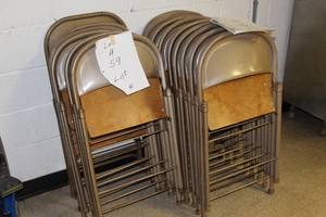 lot 59 image: Metal Folding Chair Lot