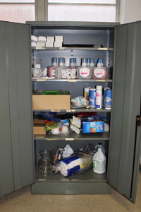 lot 67 image: Metal Cabinet and Contents Lot