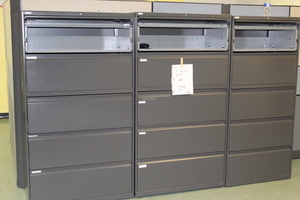 lot 104 image: 5 Drawer Lateral Filing Cabinets
