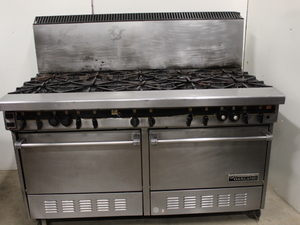 lot 6A image: 10 Burner range w Double Convection Ovens by Garland