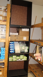 lot 163 image: Wooden Storage Shelves