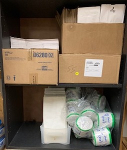 lot 161 image: Paper Bags  Thermal Printer Rolls Lot