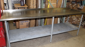lot 45 image: 8 Stainless Steel Work Table