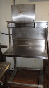 lot 32 image: Stainless Steel Table wOver Shelf
