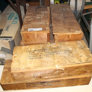lot 179 image: Wooden Boxes (Use for Ammo Boxes )