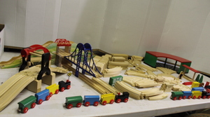 lot 181 image: Wooden Thomas Train Set