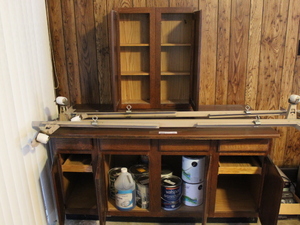 lot 432 image: Wooden Cabinets and Bed Rails Lot