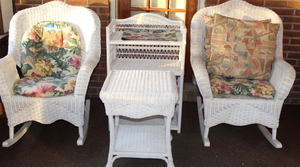 lot 426 image: Wicker Patio  Deck Furniture Lot