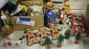 lot 472 image: Vintage Misc. Christmas Decorations Lot
