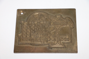 lot 36 image: Brass Embossing Printing Plate