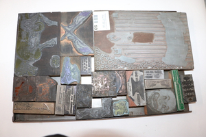 lot 53 image: Wood Backed Printing Blocks