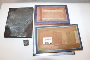 lot 54 image: Wood Backed Printing Blocks