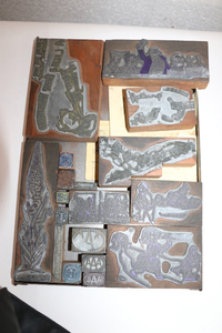 lot 55 image: Wood Backed Printing Blocks