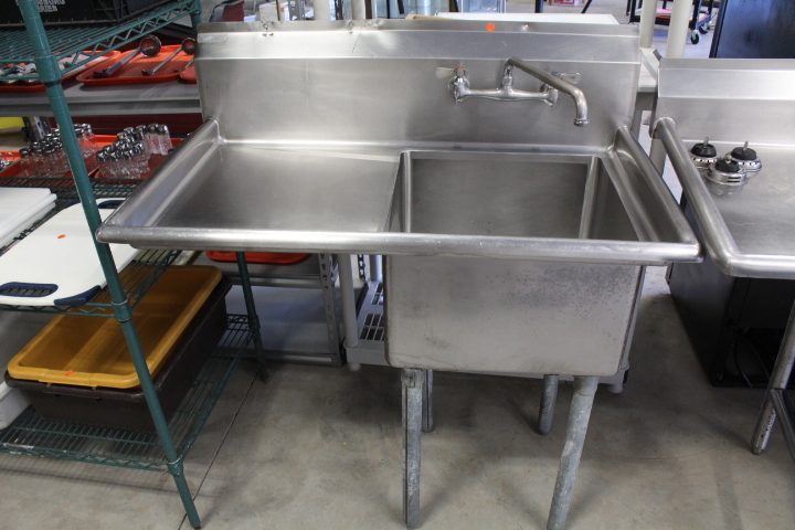 lot 52 image: 1 bowl prep sink w drainboard