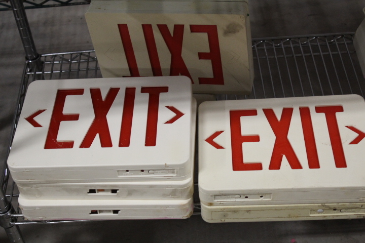 lot 108 image: Lighted EXIT signs