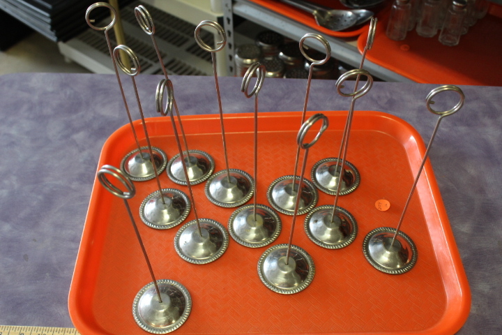 lot 204 image: Table advertisement holders