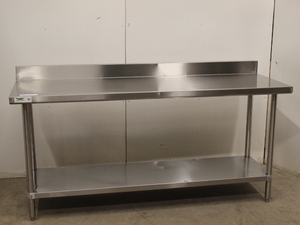 lot 57 image: Stainless Steel Work Table wBack Splash - NEW