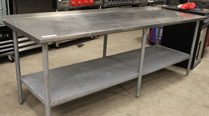 lot 60 image: Stainless Steel Work Table wBack Splash