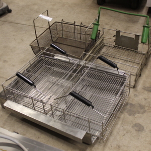 lot 202 image: Fryer Basket and Fryer Shelf Lot