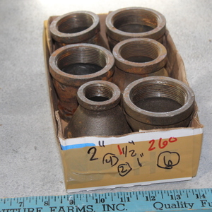 lot 260 image: 2 to 1 and 2 to 1-12 Reducing Couplings
