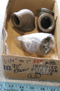 lot 325 image: 1-14 to 1 90 Degree Elbows